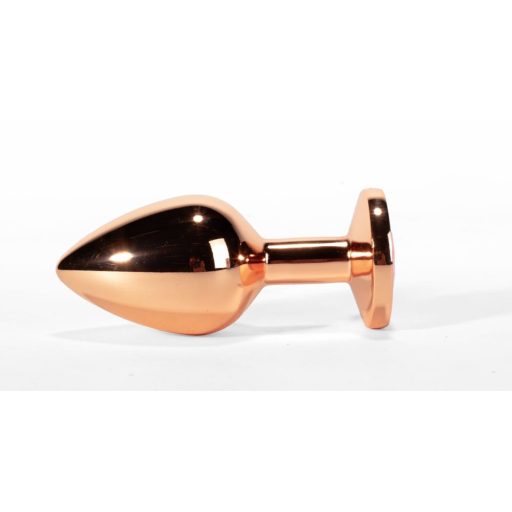 X-MEN Secret Shade - Fém anál plug L - 9,5cm (Arany színű-Rózsaszín)