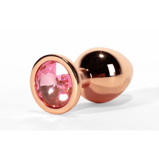 X-MEN Secret Shade - Fém anál plug L - 9,5cm (Arany színű-Rózsaszín)