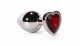 X-MEN Secret Shade - Fém anál plug - S- 7,1cm (Ezüst-Piros)