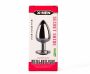   X-MEN Secret Shade Metal Butt Plug Red M - Fém anál plug - M - 8,2cm (Ezüst színű-Piros)