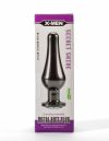 X-Men Secret Shine Gun Colour - Fém anális dugó 11,2 cm - Fekete kővel - M