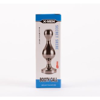   X-MEN Secret Shine Booty Call L III - Fém anál plug L - 13 cm (Fekete)