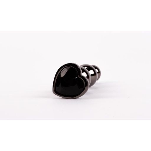 X-MEN Secret Shine Booty Call M II - Fém anál gyöngyös dildó - 12,5 cm (Fekete)