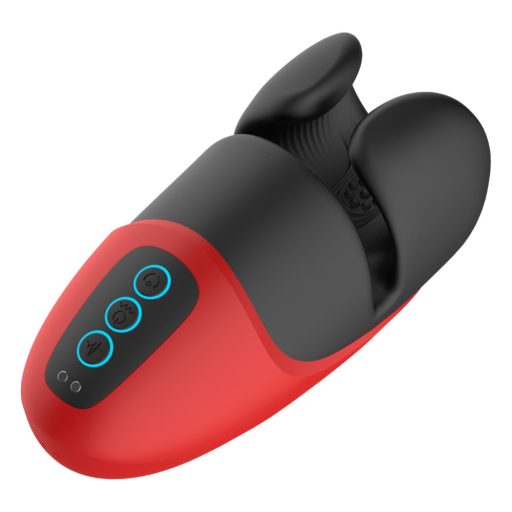 Lena - rezgő-szorító maszturbátor (piros)