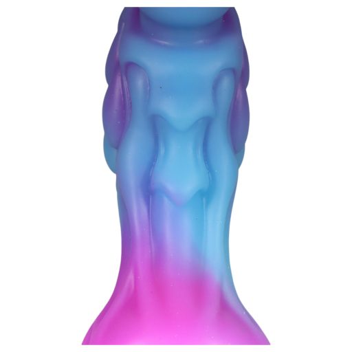 OgazR - világító sárkány dildó - 22 cm (lila-rózsaszín)