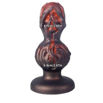 OgazR - gömbös anál dildó - 10,5cm (fekete)