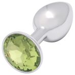 Sunfo - fém anál plug lime kővel (ezüst)