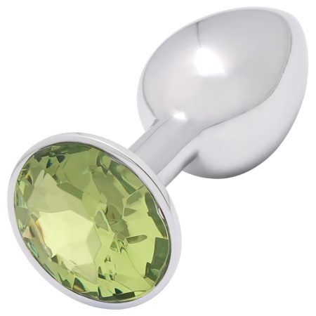 Sunfo - fém anál plug lime kővel (ezüst)