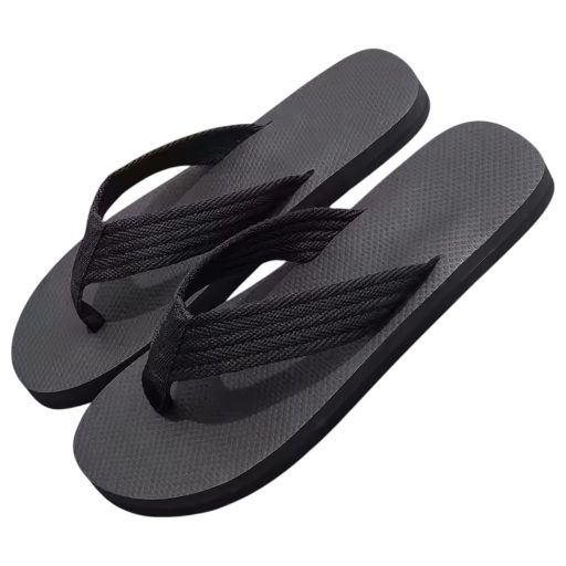 Flip-flop papucs - fütyi talppal - fekete (40/41)