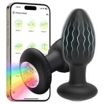 Okos, világító anál plug (fekete)