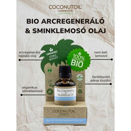 Coconutoil - Bio arc regeneráló & Sminklemosó Olaj (50ml)