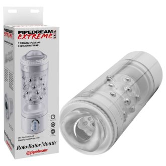   / PDX Roto-Bator - vibrációs szájmaszturbátor férfiaknak (fehér)