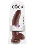   Pipedream King Cock 9 inch - Letapasztható élethű dildó herékkel (Barna)