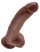 Pipedream King Cock 9 inch - Letapasztható élethű dildó herékkel (Barna)
