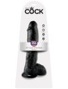 Pipedream King Cock 10 inch - Letapasztható élethű dildó herékkel (Fekete) Pipedream King Cock 10 inch - Letapasztható élethű dildó herékkel (Fekete)