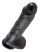 Pipedream King Cock 10 inch - Letapasztható élethű dildó herékkel (Fekete)