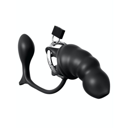 Pipedream Anal Fantasy Elite - anál plug és péniszketrec (fekete)