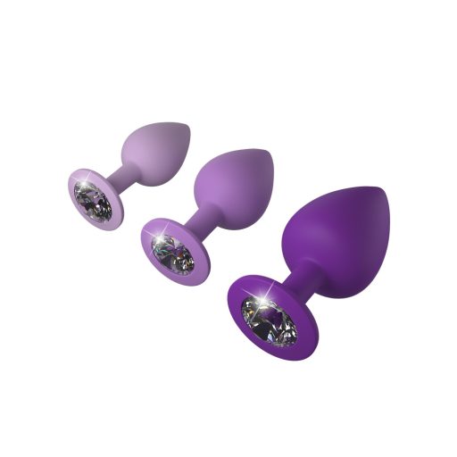 Pipedream Fantasy For Her Her Little Gems Trainer Set - Vízálló anál dildó szett - 7,2cm/8,1cm/9,6cm (lila)