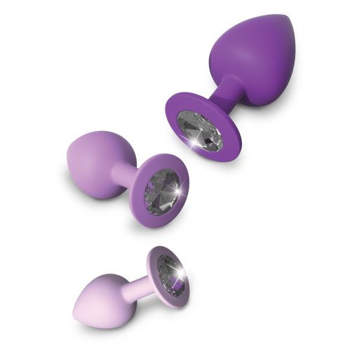 Pipedream Fantasy For Her Her Little Gems Trainer Set - Vízálló anál dildó szett - 7,2cm/8,1cm/9,6cm (lila)