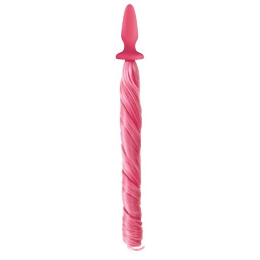 Unicorn Tails - Anál dildó Unikornis lófarokkal (Pasztell rózsaszín)