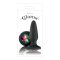 Glams Rainbow Gem - Köves anál plug (Fekete-Szivárvány színű) 10,5cm x 3cm