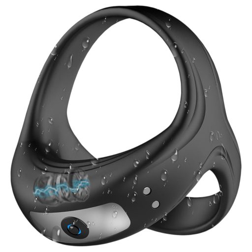 AlvUp - vibrációs pénisz- és heregyűrű (fekete)