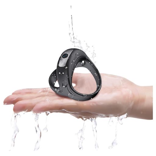 AlvUp - vibrációs pénisz- és heregyűrű (fekete)