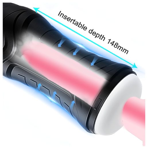 AlvUp - szívó rezgő maszturbátor (fekete)