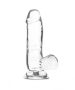   Addiction Crystal - tapadókorongos, herés dildó (átlátszó) - 15cm