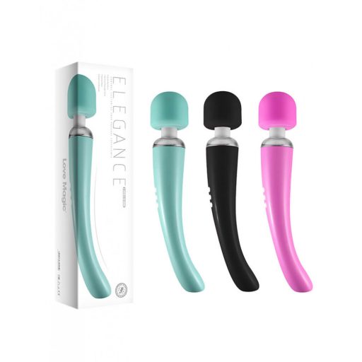 Love Magic Elegance Wand - akkus, masszírozó vibrátor (fekete)