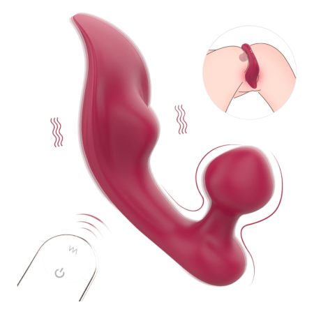 Sex HD Chomper - akkus, vízálló csikló- és anál vibrátor (piros)