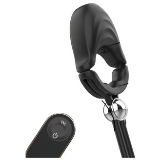   Sex HD - állítható vibrációs péniszgyűrű távirányítóval (fekete)