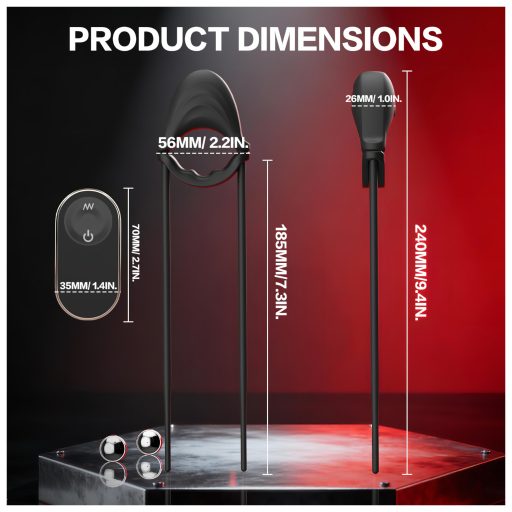 Sex HD - állítható vibrációs péniszgyűrű távirányítóval (fekete)