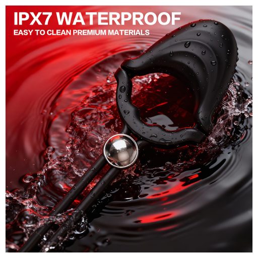 Sex HD - állítható vibrációs péniszgyűrű távirányítóval (fekete)