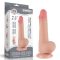 Lovetoy Sliding-Skin - tapadókorongos kétrétegű dildó - 19,5cm (natúr)