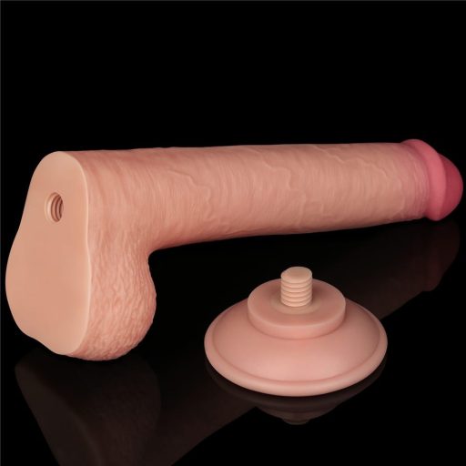 Lovetoy 9 inch - Realisztikus hajlékony hosszú letapaszható dildó - dupla bőrrétegű - 22cm (Bőrszínű)