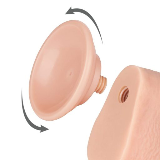 Lovetoy 9 inch - Realisztikus hajlékony hosszú letapaszható dildó - dupla bőrrétegű - 22cm (Bőrszínű)
