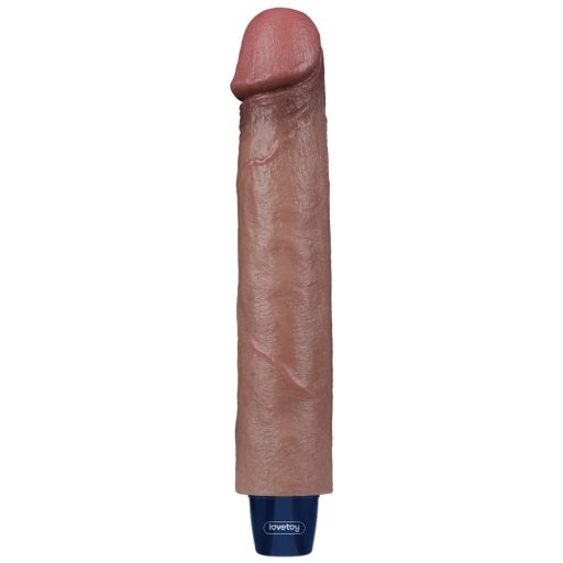 9" REAL SOFTEE - Újratölthető vibrációs dildó (Bőrszínű)