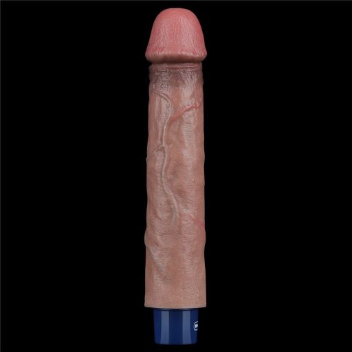 9" REAL SOFTEE - Újratölthető vibrációs dildó (Bőrszínű)