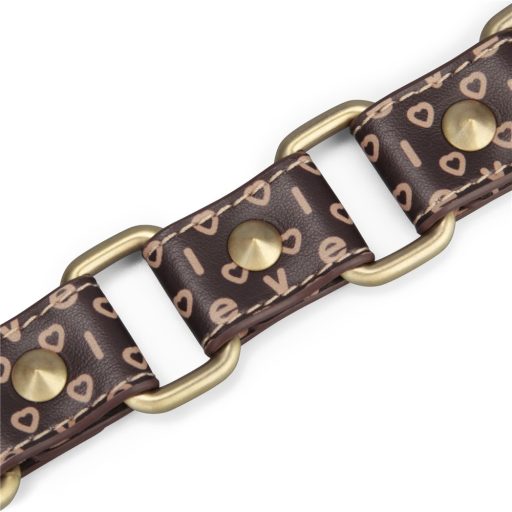 Lovetoy Rebellion Reign Ball Gag - Fém és műbőr szíjas szilikon szájpeckelő (Barna-Fekete)