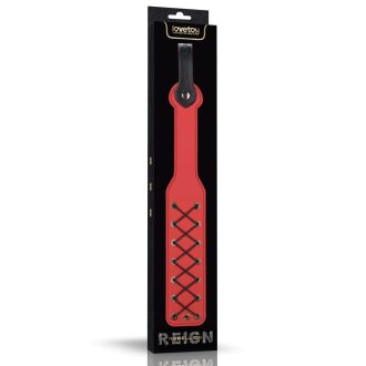   Lovetoy Rebellion 15'' - Piros fűzős paskoló - 44cm x 6,5cm