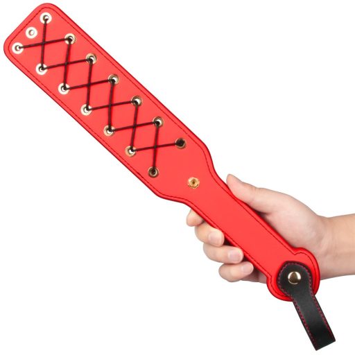 Lovetoy Rebellion 15'' - Piros fűzős paskoló - 44cm x 6,5cm