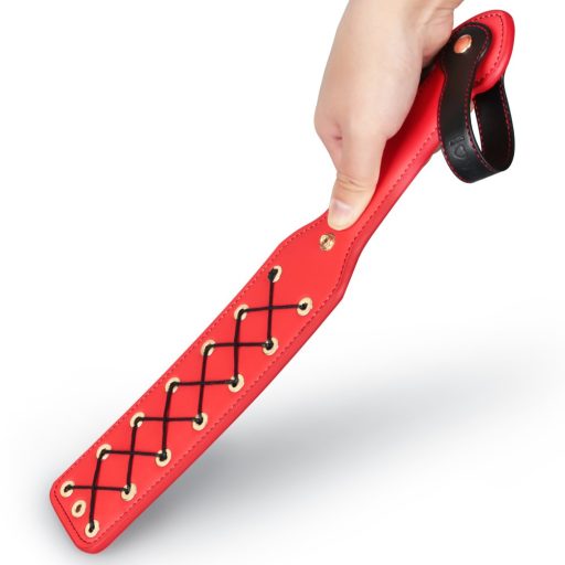 Lovetoy Rebellion 15'' - Piros fűzős paskoló - 44cm x 6,5cm
