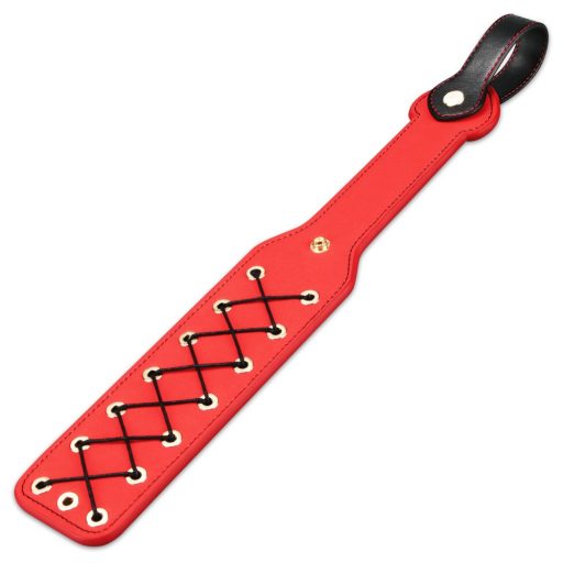 Lovetoy Rebellion 15'' - Piros fűzős paskoló - 44cm x 6,5cm