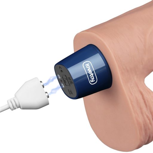 9" REAL SOFTEE - Újratölthető - Herés vibrációs dildó (Bőrszínű)