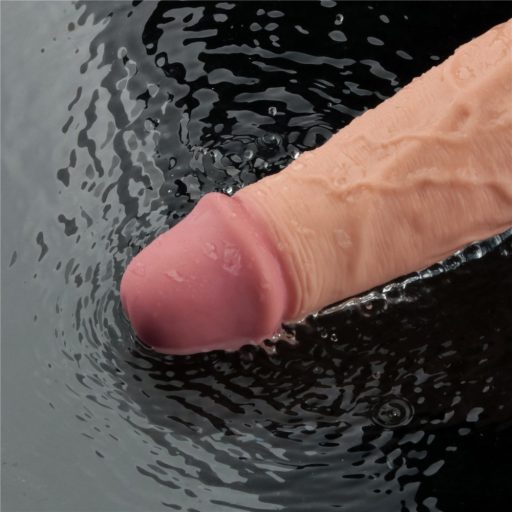 Lovetoy 10" REAL SOFTEE - Újratölthető élethű herés vibrátor - 25 cm (Bőrszínű)