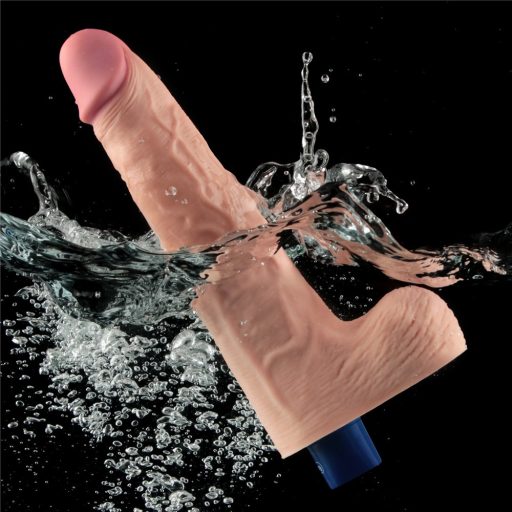 Lovetoy 10" REAL SOFTEE - Újratölthető élethű herés vibrátor - 25 cm (Bőrszínű)