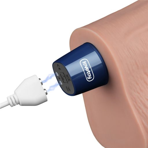 Lovetoy 10" REAL SOFTEE - Újratölthető élethű herés vibrátor - 25 cm (Bőrszínű)