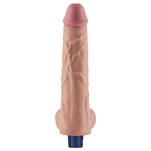 Lovetoy 10" REAL SOFTEE - Újratölthető élethű herés vibrátor - 25 cm (Bőrszínű)