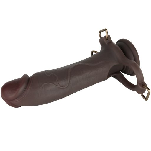 Ingen 10'' Felcsatolható dildó szett L/XL/2XL (fekete)